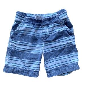 JUMPING BEANS Blue Striped Light Material Shorts